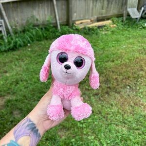 Ty Beanie Boos PRINCESS the 6" Pink Poodle Dog‎ Stuffed Plush Toy RETIRED
